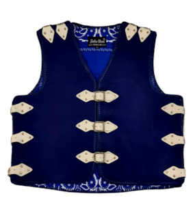 Blue Vest with White Straps