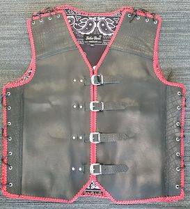 Leather clothing: Crocodile Printed Leather Vest