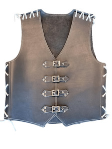 Trucker Vest With White Stitching