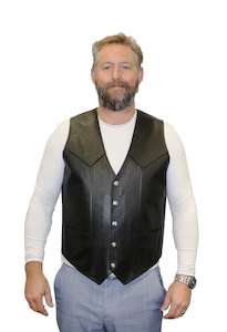 Leather clothing: Side Seam Leather Vest V6300B