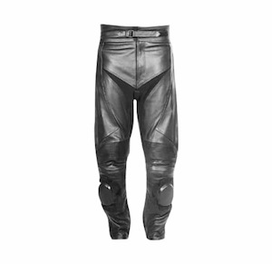 Black Armored Leather Pant