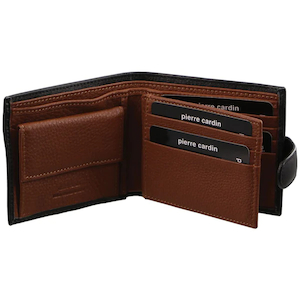 Leather clothing: Pierre Cardin Italian Leather Mens Two Tone Wallet