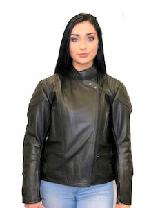 Ladies Stretch Motorcycle Leather Jacket