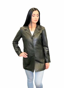 Leather clothing: Women’s Leather Blazer AL005