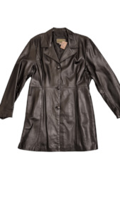 Ladies Leather Trench Coat