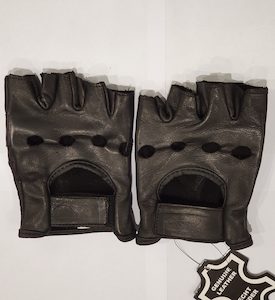 Leather clothing: Fingerless Leather Gloves