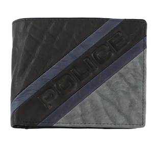 Leather clothing: Police Leather Men’s Bi-Fold Wallet