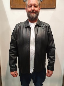 Men’s Tapered Leather Jacket