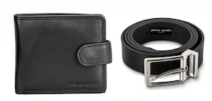 Leather Wallet-Belt Gift Set