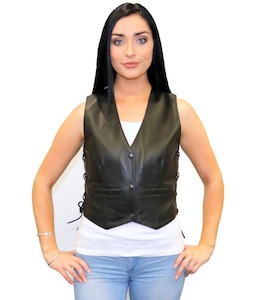 V6402 Ladies Leather Vest