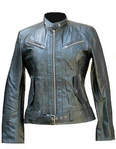 Ladies Black Leather Jacket AL896