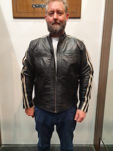 Men’s Biker Style Leather Jacket