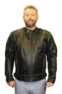 Rub Off Motorcycle Leather Jacket Jacket