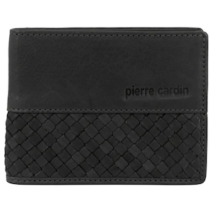 Woven-embossed Leather Men’s Bi-fold Wallet