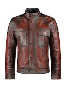 Mens Domingo Vintage Leather Jacket