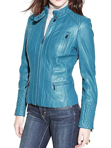 Womens Moto Biker Real Leather Jacket