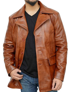 Premium Brasco Brown Sheepskin Leather Coat