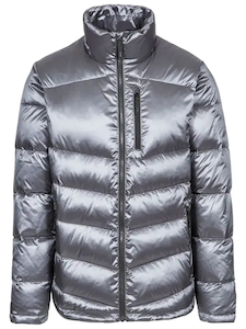 Mens Casual Silver Down Puffer Jacket