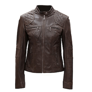 Womens Real Cafe Racer Leather Jacket