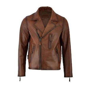 Mens Premium Brown Biker Leather Jacket