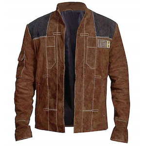 Brown Biker Style Suede Leather Jacket