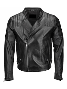 Mens Vegetable Tanned Black Leather Jacket