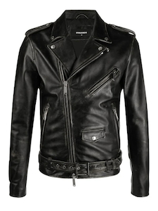 Leather clothing: Men Ibrahimović Biker Leather Jacket