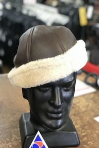 Leather clothing manufacturing: Sheepskin hat