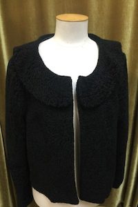 Lady fur jacket round collar