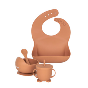 Silicone Feeding Set - Terracotta