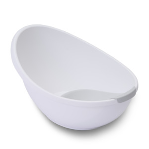 Baby cuddle bath with bath seat - White