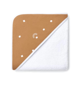 Camel & White Hooded Towel