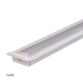 Aluminium Strip Light Channel - Slim w/Flange White 1.5m