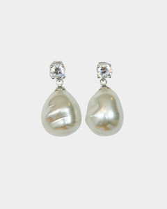 Gregory Ladner Crystal Pearl Drop Earrings