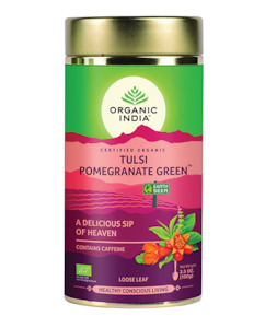 Tulsi Pomegranate Green Loose Leaf Tea Organic India