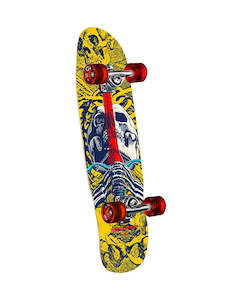 Powell Peralta - MINI Skull & Sword Cruiser Complete - Yellow / Blue