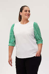 Lola Top Green Check