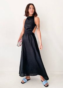 SIR The Label Alena Maxi Dress - Black