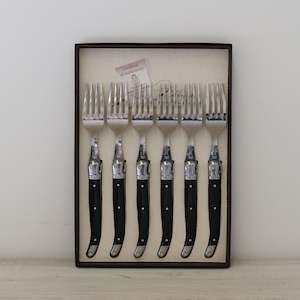 Laguiole Black Table Forks Set of 6