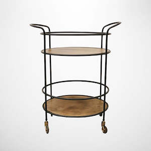 Havana Drinks Trolley in Dark Antique Brass Finish