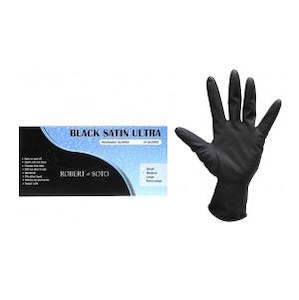 Hairdresser equipment wholesaling: Robert De Soto Black Satin Gloves Large