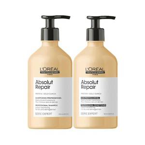 Hairdressing: L'Oreal Série Expert 500ml ABSOLUT REPAIR Shampoo & Conditioner Bundle