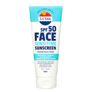 Sunscreen: SPF50 Sensitive Face Sunscreen 70ml