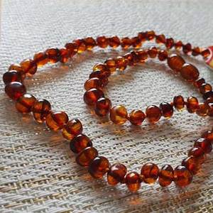 Baby baltic Amber Teething Bracelets & Necklace