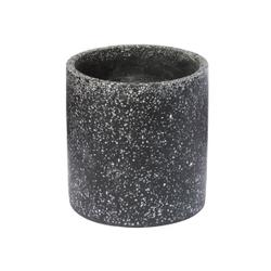 Terrazzo pot in black