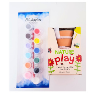 Nature Play - Paint 3 x Mini Terracotta Pots