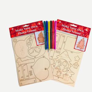 Make Christmas Themed Wooden Photo Frames - 2 Kits