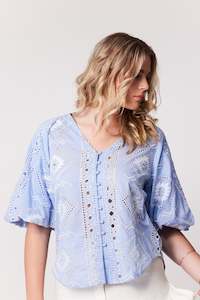 Aurora Blouse - Sky