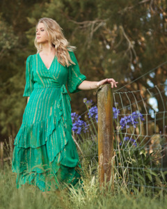 Clothing wholesaling: Sundance Dress - Emerald