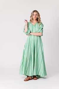 Meadow Dress - emerald - SAMPLE SALE